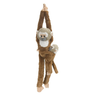 Hanging Squirrel Monkey with Baby 20"
